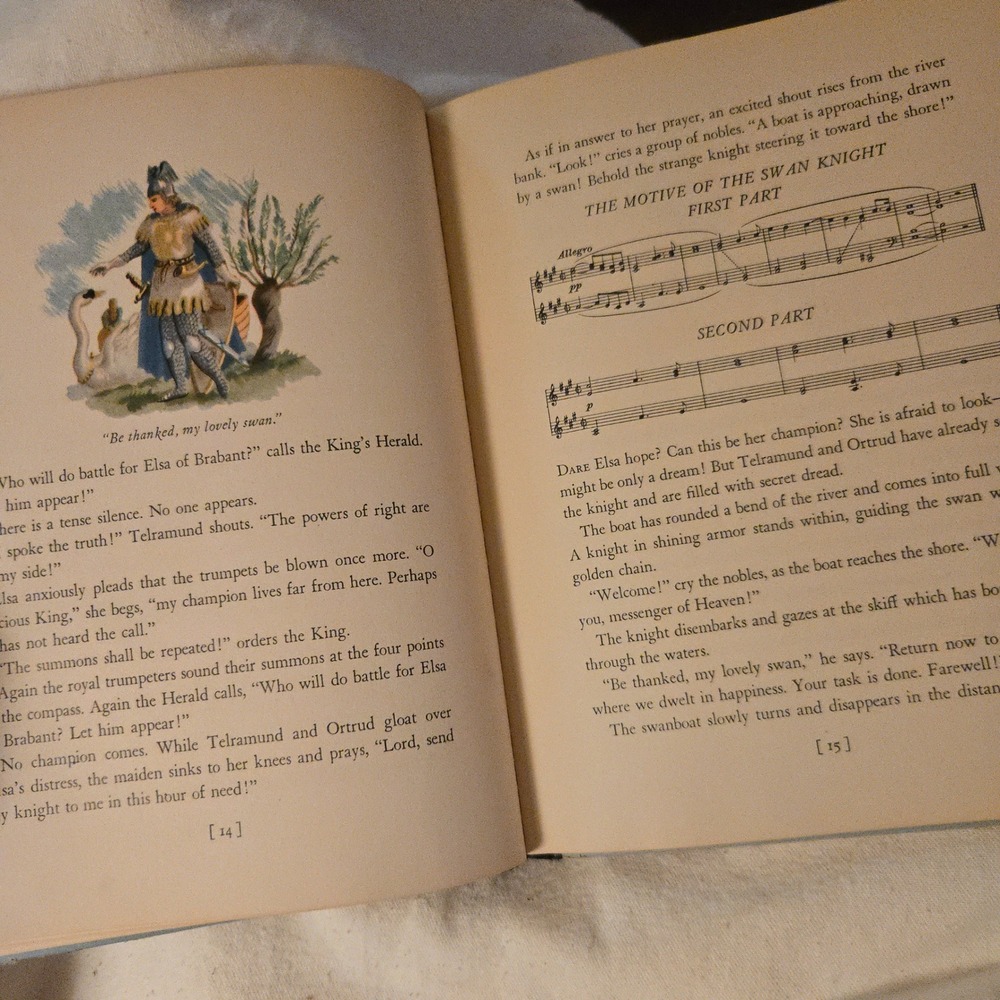 VTG Wagner Opera Book 1938 Grosset & Dunlap Lohengrin Blue Illustrated USA GUC - Picture 9 of 14